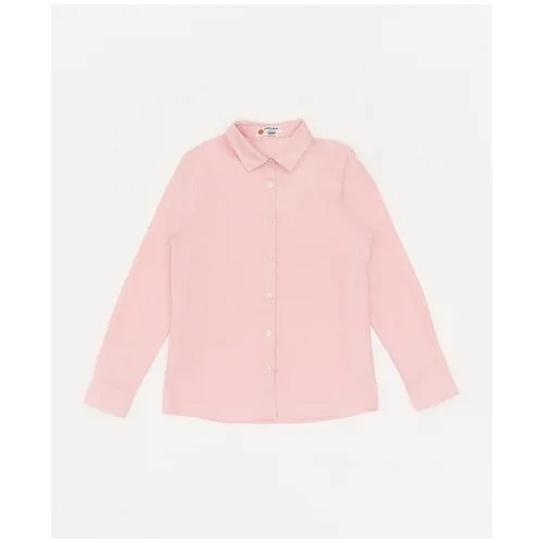 Школьная рубашка Button Blue, размер 164, розовый