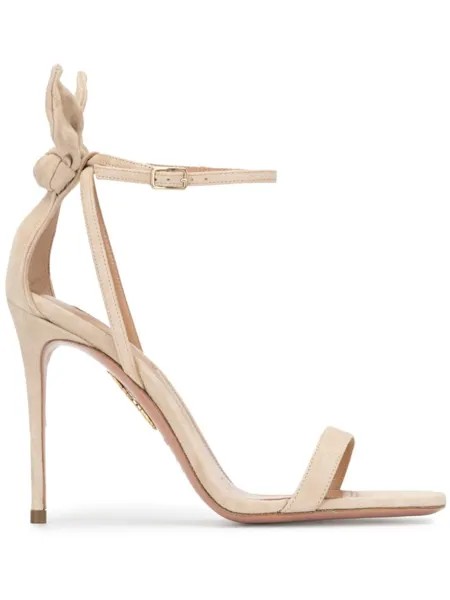 Aquazzura босоножки Bow Tie, желтый