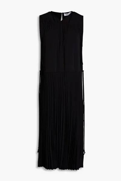 Платье миди из плиссированного крепа Proenza Schouler, черный