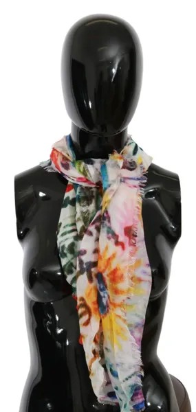 DANIELLO Шарф Модальный разноцветный цветочный женский платок с запахом шеи 140см x 180см $240