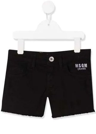 MSGM Kids джинсовые шорты с вышитым логотипом