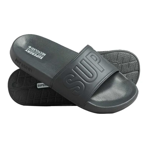 Шлепанцы Superdry Code Core Vegan Pool, серый