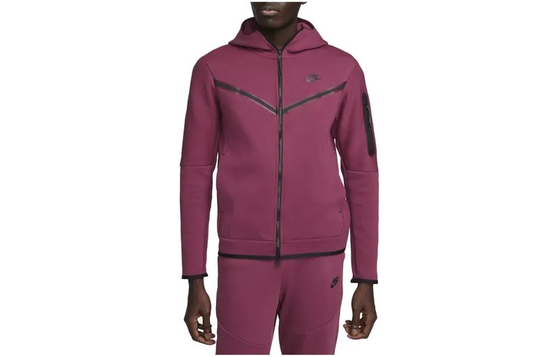 Толстовка с капюшоном Sportswear Tech Fleece Full Zip Nike, красный