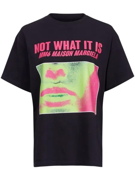 MM6 Maison Margiela футболка с графичным принтом, черный