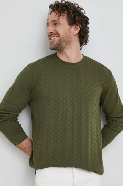 Хлопковый свитер Sisley, коричневый