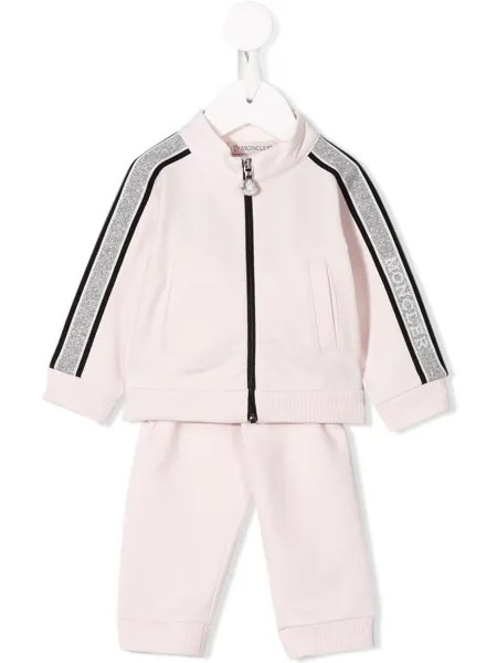 Moncler Enfant спортивный костюм с отделкой в полоску