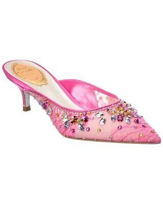Женские кружевные туфли René Caovilla Hina с кристаллами, розовый 36
