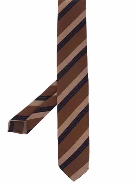 Lardini жаккардовый галстук в полоску