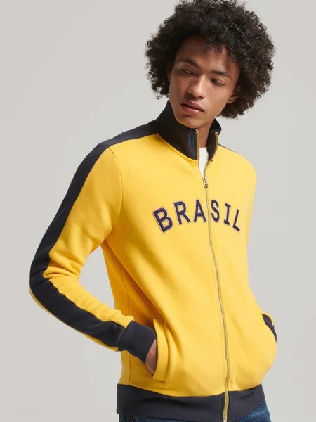 Спортивная футболка Ringspun Football Brazil Superdry, спрингс желтый