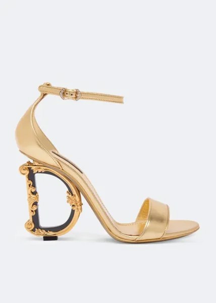 Сандалии Dolce&Gabbana Baroque DG, золотой