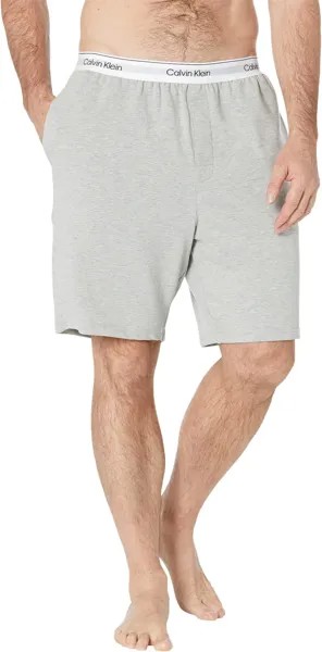 Современные хлопковые шорты для сна для отдыха Calvin Klein Underwear, цвет Grey Heather