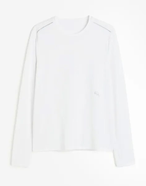 Лонгслив H&M DryMove Lightweight Running, белый