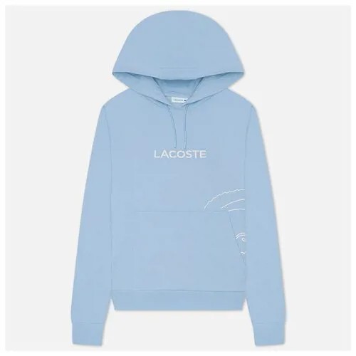 Женская толстовка Lacoste Script Logo Hoodie голубой, Размер L
