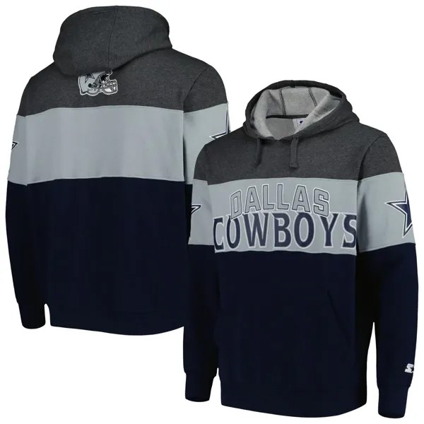 Мужской темно-синий пуловер с капюшоном G-III Sports by Carl Banks Dallas Cowboys Extreme Starter