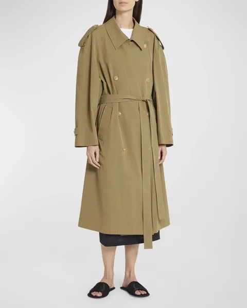 Длинный тренч Denver с поясом THE ROW, цвет Olive