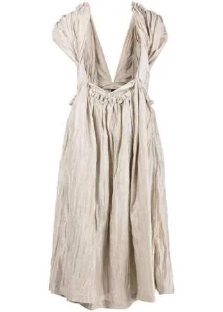 Comme Des Garçons Tricot драпированное платье миди