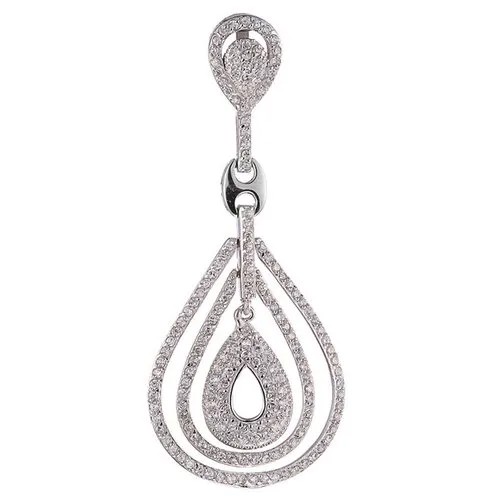 Серебряная цепочка с подвеской с кубическим цирконием TP602853-TSP-001-WG JV