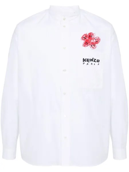 Kenzo рубашка Drawn Varsity, белый