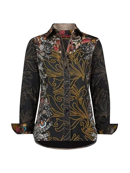 Рубашка с вышивкой Jeweled Goddess Robert Graham, мультиколор