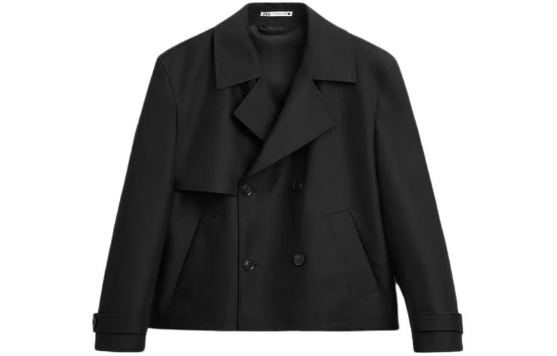 Тренчкот мужской черный Zara, черный