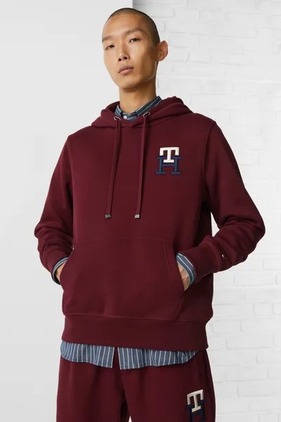 Красное худи с монограммой Essential Tommy Hilfiger, красный