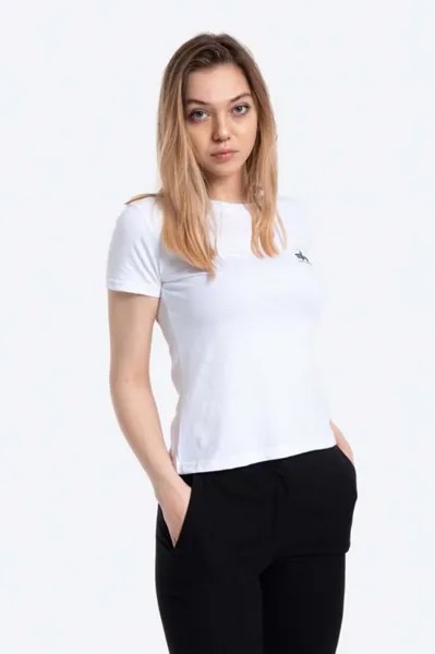 Хлопковая футболка Basic Alpha Industries, белый