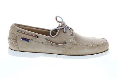 Sebago Portland Flesh Out 7111PTW Мужские бежевые лоферы и слипоны топсайдеры 10,5