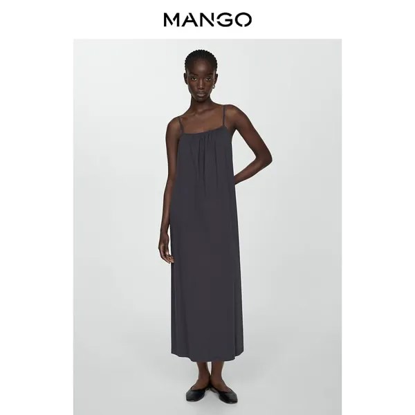 Женское платье Mango на бретельках, коричневый