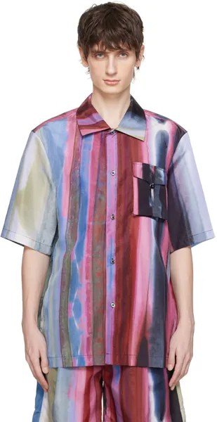 Разноцветная рубашка с карманом-сильфоном Feng Chen Wang