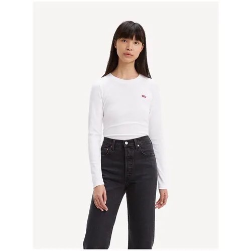 Лонгслив Levi's, хлопок, размер XS, черный