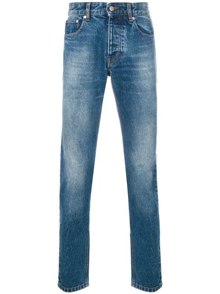 AMI Paris джинсы с выцветшим эффектом