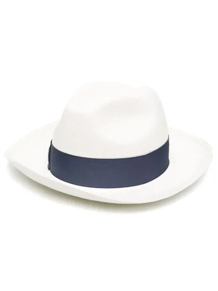 Borsalino соломенная шляпа с лентой