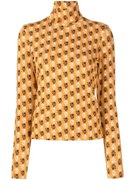 Wales Bonner embroidered roll-neck top