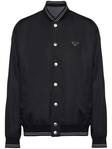 Prada двусторонняя куртка-бомбер, серый