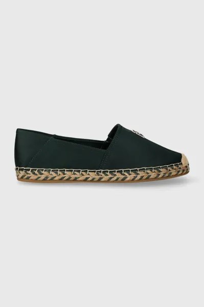Эспадрильи TH SATIN FLAT ESPADRILLE Tommy Hilfiger, зеленый
