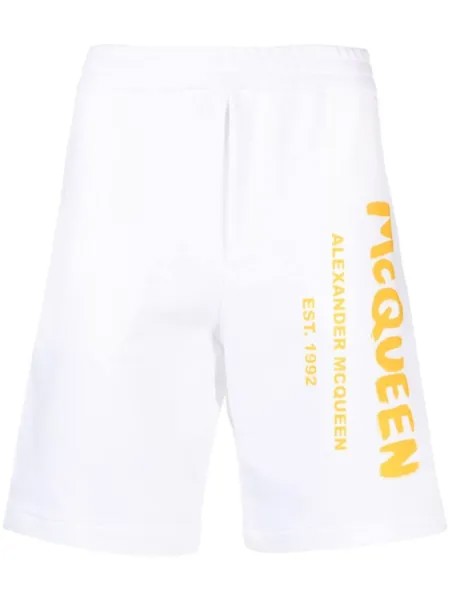 Alexander McQueen шорты с логотипом, белый