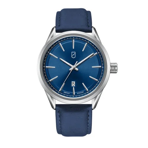Наручные часы УЧЗ 1523A1L1, серебряный, синий