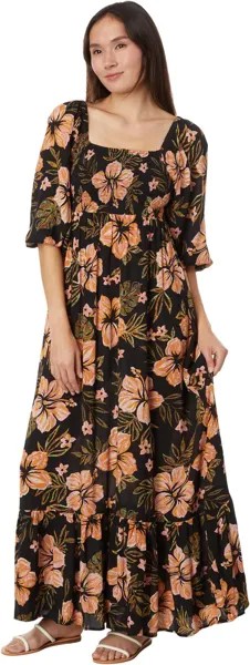 Платье Billabong Full Bloom Maxi Dress, цвет Black Sands