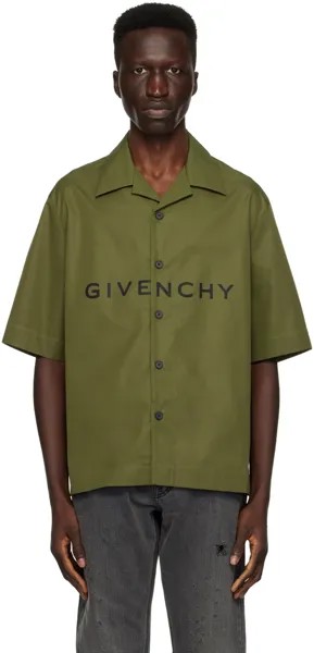 Зеленая рубашка свободного кроя Givenchy