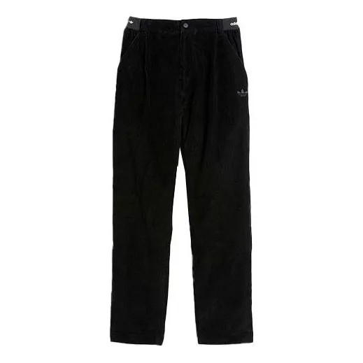 Спортивные штаны adidas Solid Color Corduroy Straight Sports Pants/Trousers/Joggers Black, черный