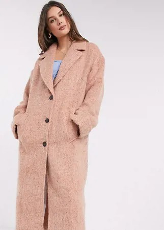 Розовое oversized-пальто ASOS DESIGN Tall-Розовый
