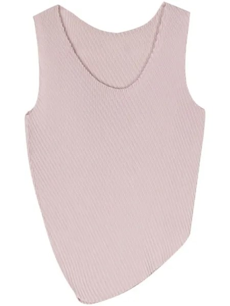 Issey Miyake плиссированный топ, нейтральный цвет