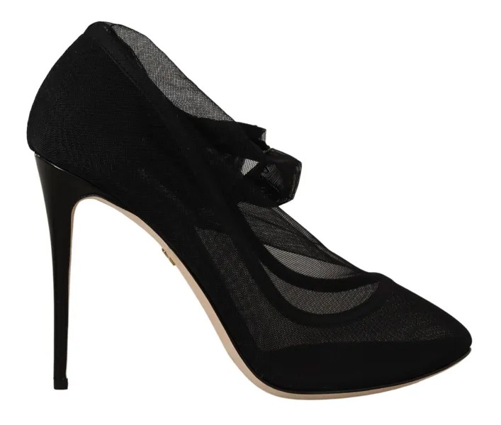 DOLCE - GABBANA Shoes Черные ботинки из эластичного тюля EU41 / US 10,5 Рекомендуемая розничная цена 1000 долларов США