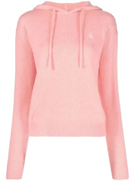 Кашемировое худи с вышитым логотипом Sporty & Rich, розовый