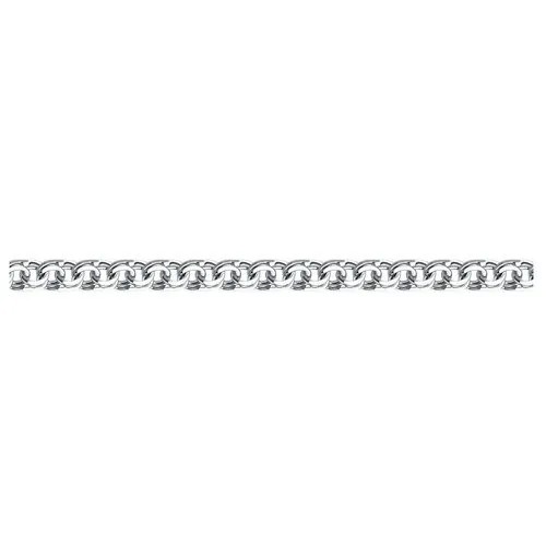 Браслет-цепочка Diamant, серебро, 925 проба, родирование, длина 17 см.