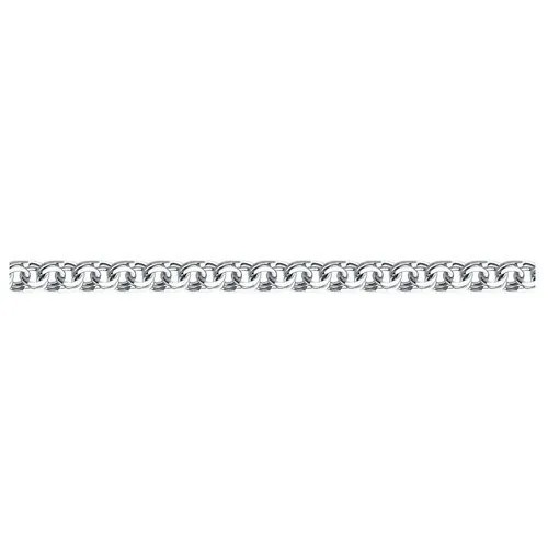 Браслет-цепочка Diamant, серебро, 925 проба, родирование, длина 19 см.