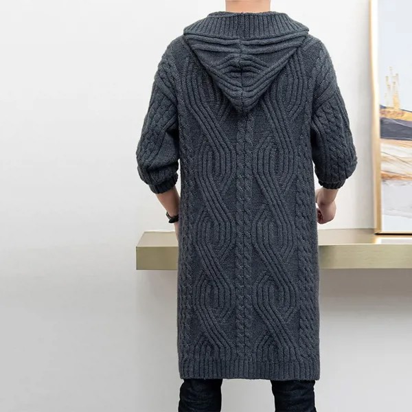 Стильный Зимний свитер, теплый СВОБОДНЫЙ Модный жакет большого размера, кардиган, новинка 2022, корейский вязаный мужской и осенний
