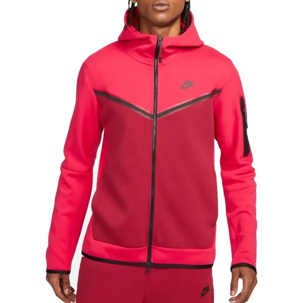 Худи Nike Tech Fleece Windrunner Very Berry Red Pink Pomegranate CU4489-643