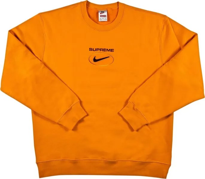 Толстовка Supreme x Nike Jewel Crewneck 'Orange', оранжевый