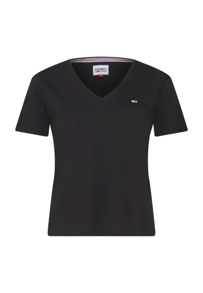 Женская футболка с V-образным вырезом TOMMY Jeans, цвет Bds Black